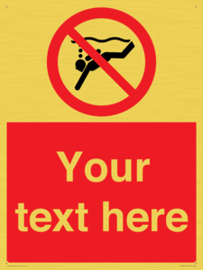 Custom prohibition No sub aqua diving